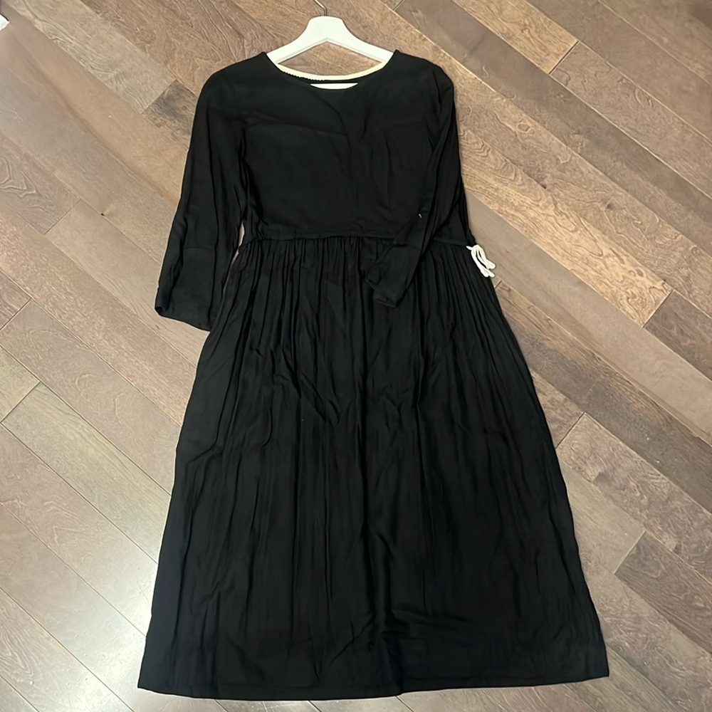 Black Midi Dress - boutique brand - size M